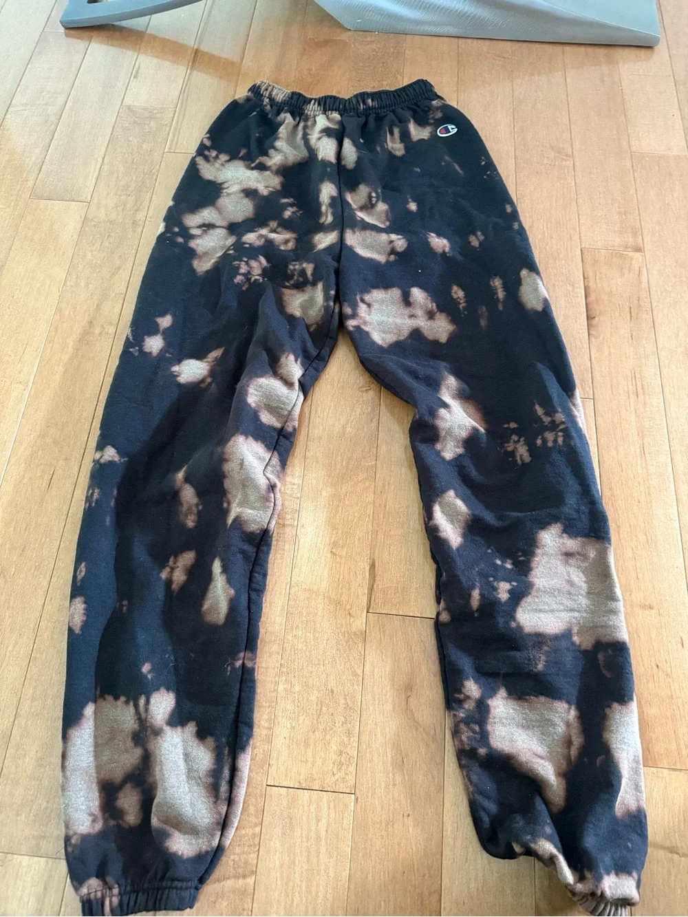 Champion Black & Bleach Tie-Dye Sweatpants